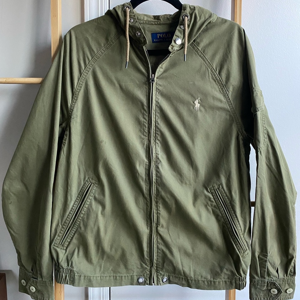 POLO RALPH LAUREN Cotton Twill Hooded Winbreaker Jacket